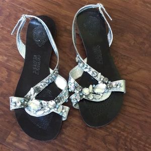 Naughty monkey sliver bling sandals